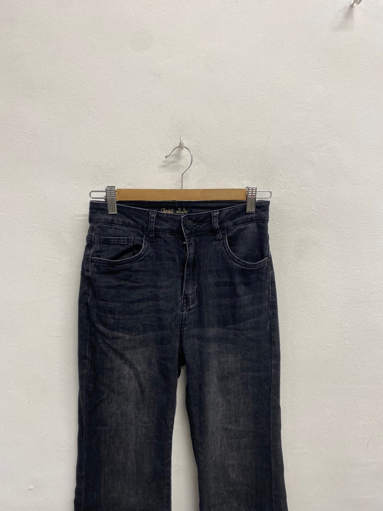 Fabulous Toxik3 Flared jeans UK 8 Dark Grey JM478