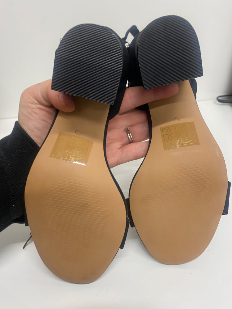 Fabulous Asos ankle strap peep toe Heels UK4.5 Black MS479