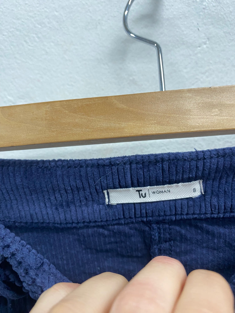 Fabulous duo TU Skirt UK 8 Blue burgundy core midi #2 JM478