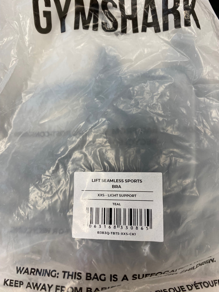 Fabulous Gym shark seamless Sports Bra UK XXS Dark green JM478