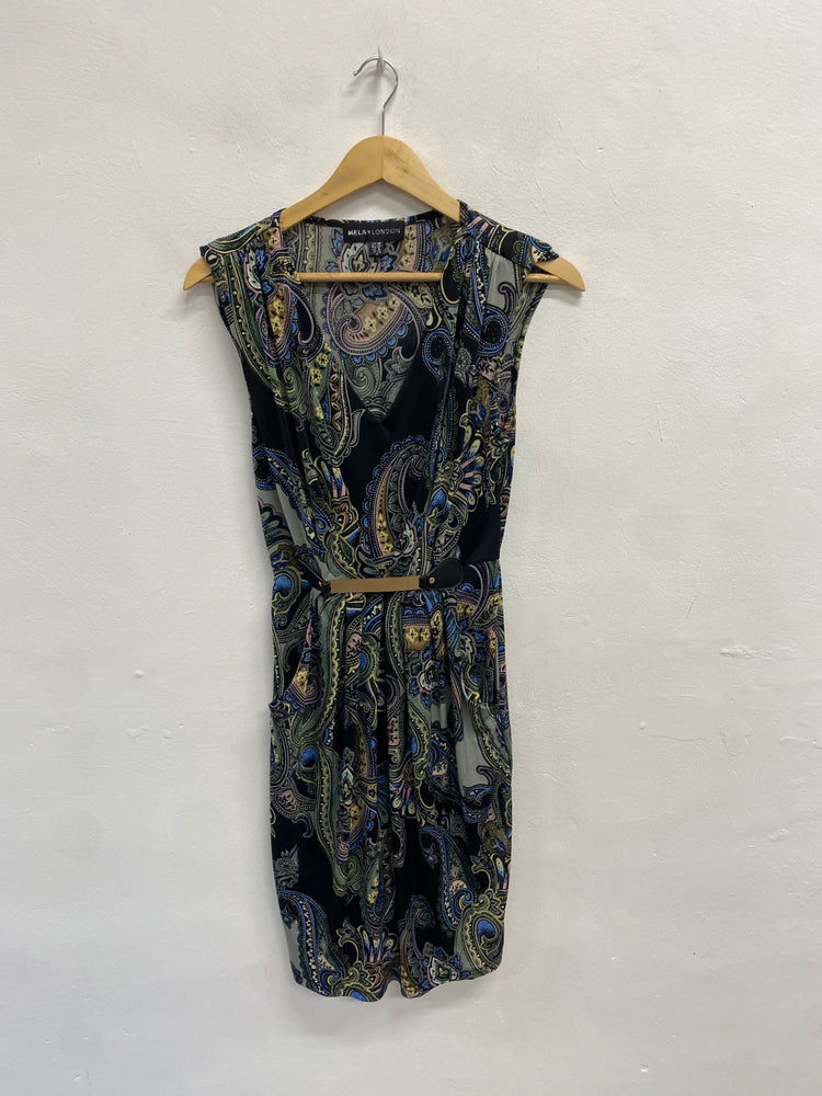 Fabulous Mela london Dress Uk 10 Multicolor paisley JM478