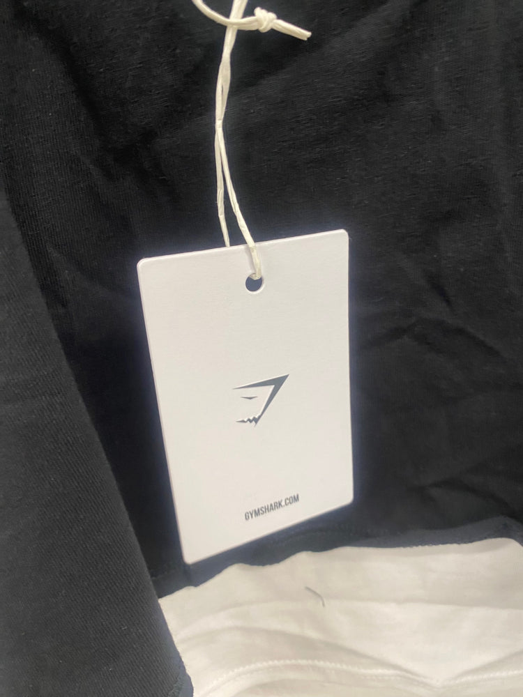 Fabulous GYMSHARK lifting crop Top UKS Black & White JM478