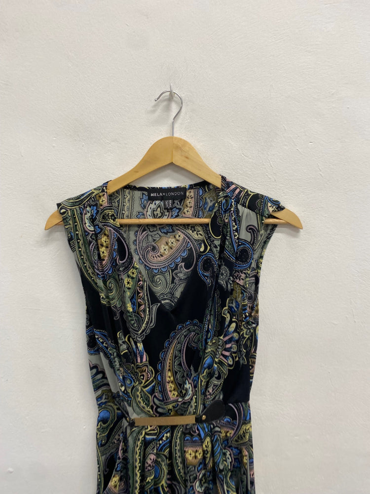 Fabulous Mela london Dress Uk 10 Multicolor paisley JM478
