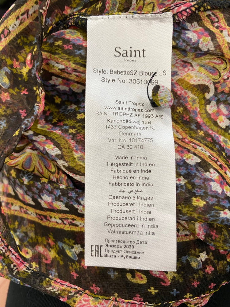 Fabulous Saint Tropez semi sheer floral Blouse UKS Multicolor