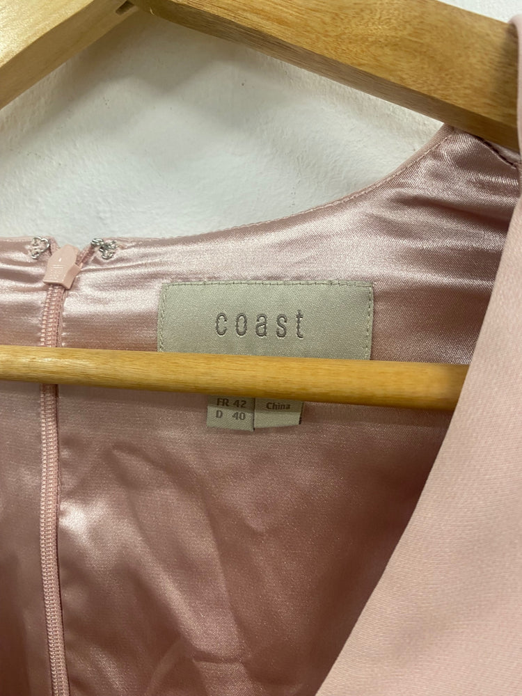 Fabulous Coast Caped lace Jumpsuit UK14 Pink blush Party Occasion MS479