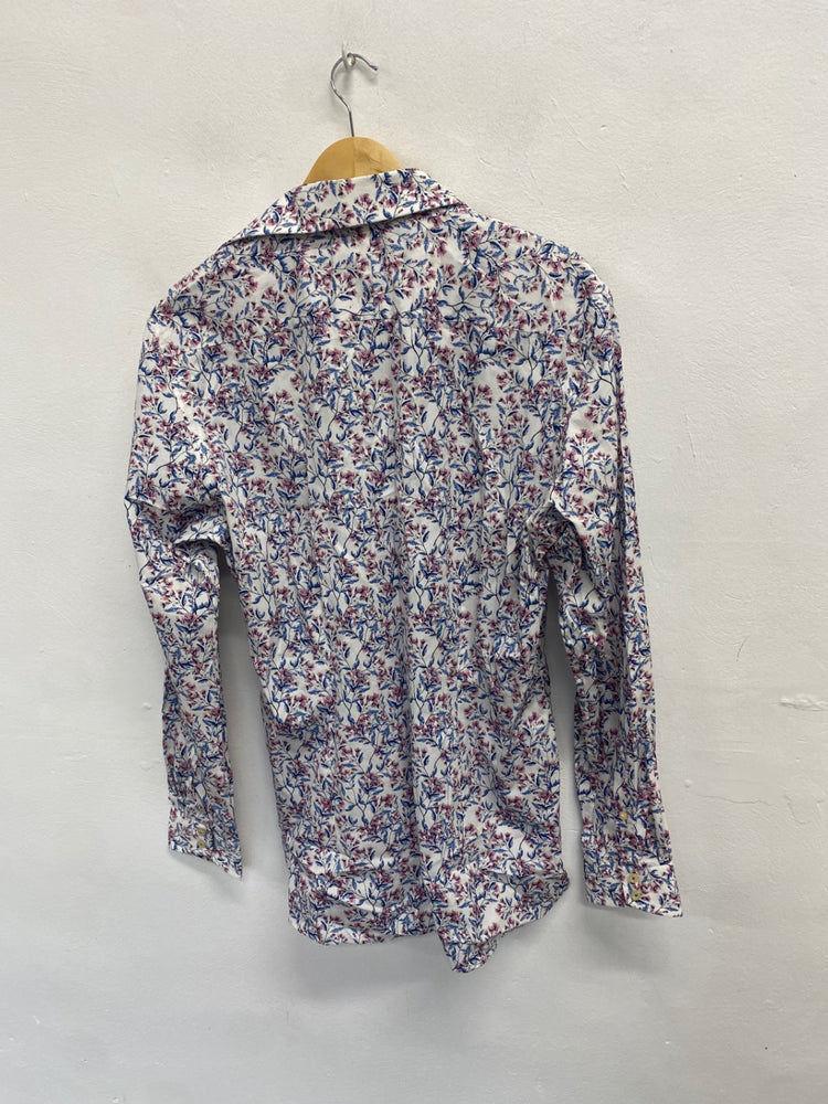Fabulous Ted Baker Shirt UK 16 Pink blue floral jalapen KG480