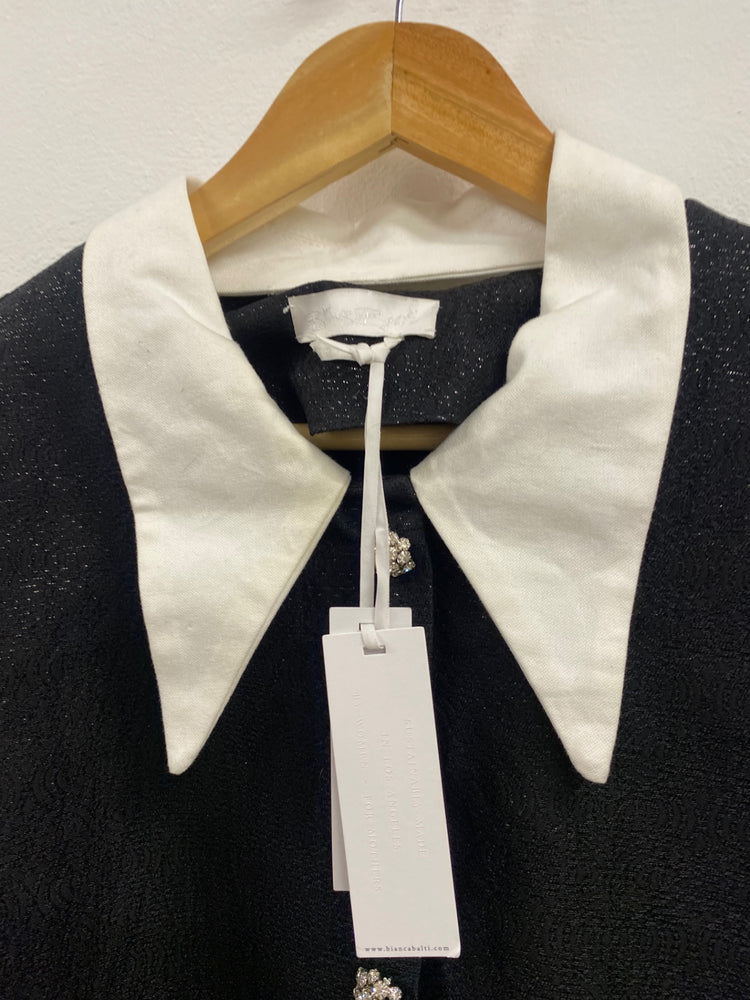 Fabulous Bianca Balti Laurel Dress & shorts Uk16 Black & White Party Occasion LB002