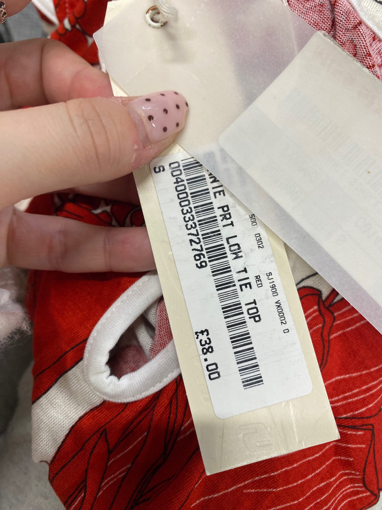 Fabulous Miss Sixty Tank Top UK S Red floral