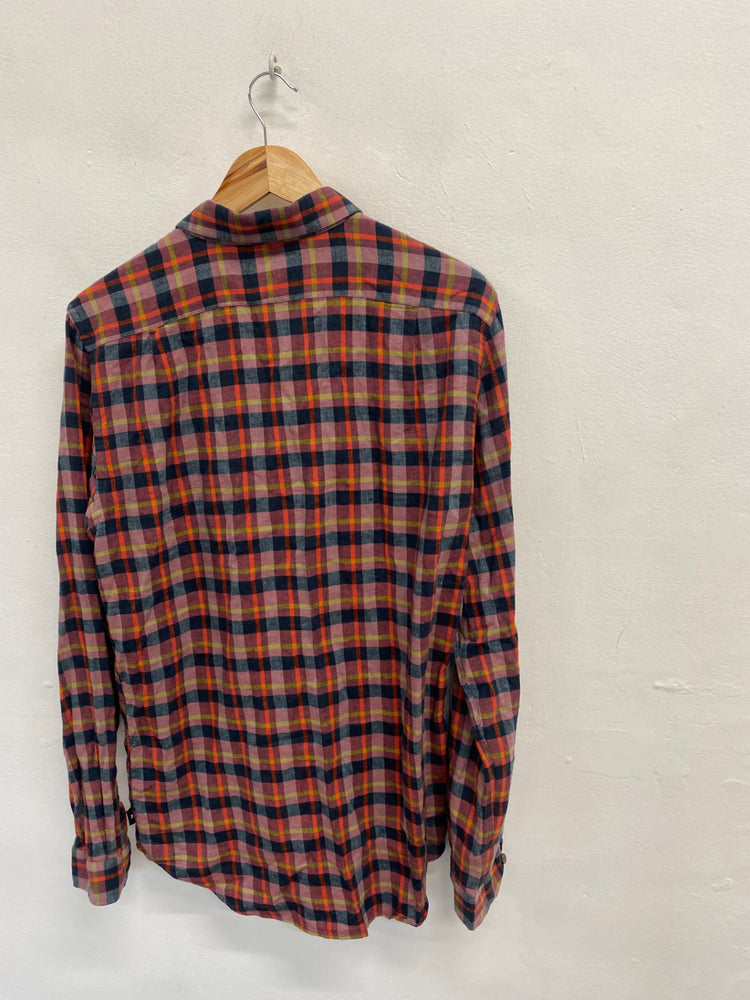 Fabulous Paul Smith Shirt UK L Red navy checked CP002
