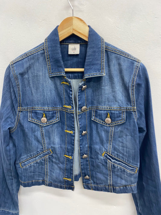 Fabulous Cabi Denim Jacket UK M Blue boho EW004