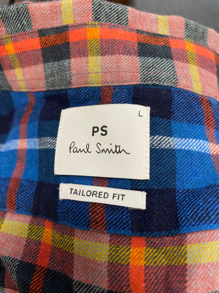 Fabulous Paul Smith Shirt UK L Red navy checked CP002