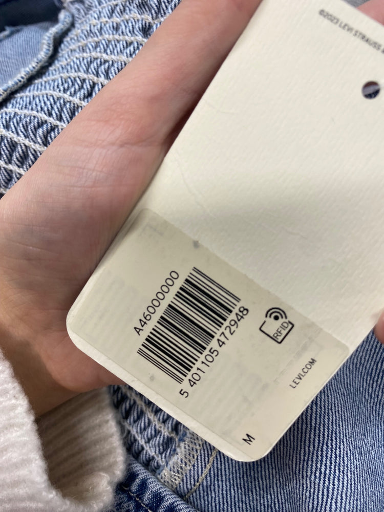 Fabulous Levi's Crop Top UK M Blue denim flare sleeve CP002