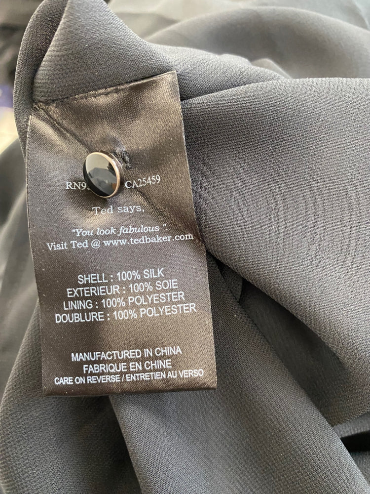 Fabulous Ted Baker Pussy Bow Dress UK8 Black Party Fun CP002