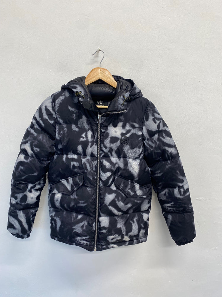 Fabulous Paul Smith Puffer Jacket UK S Black grey animal YS486
