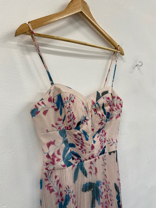 Fabulous Karen Millen Ascot Dress UK10 Blush floral occasion Event FH003