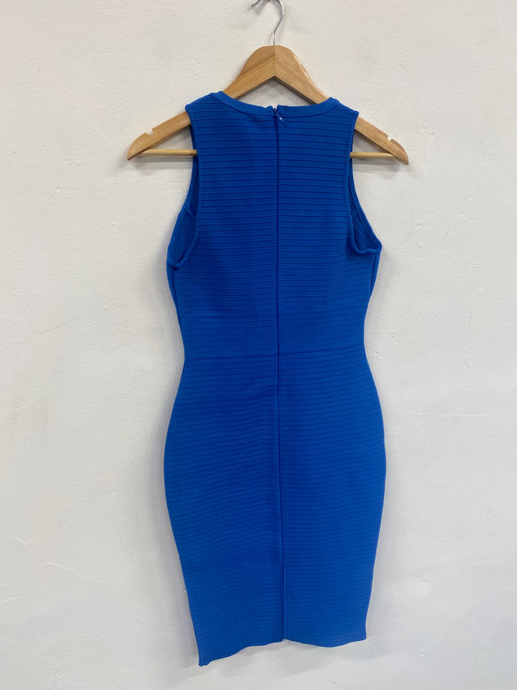 Fabulous Sosandar bandange bodycon Dress UK8 Blue Sexy FH003