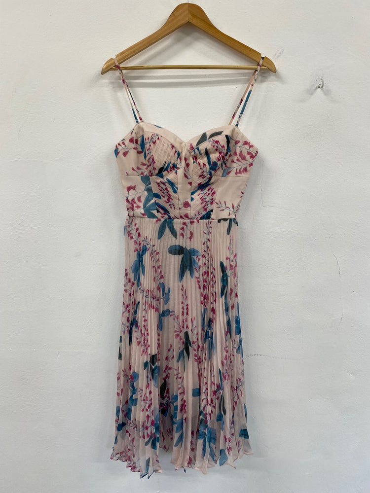 Fabulous Karen Millen Ascot Dress UK10 Blush floral occasion Event FH003