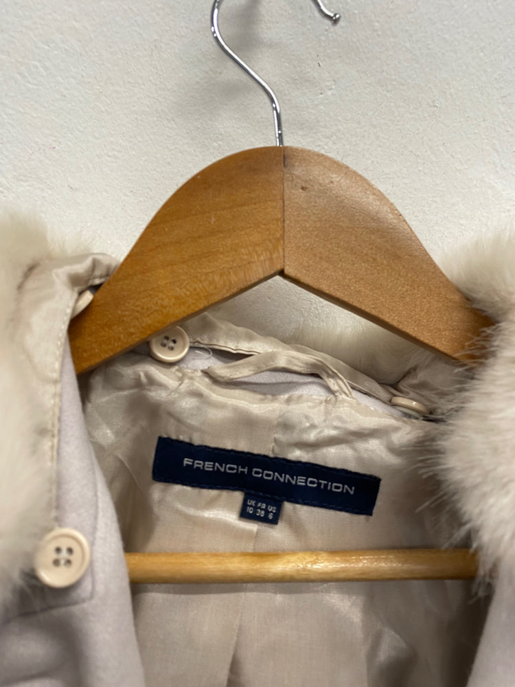 Fabulous French Connection Pea jacket UK 10 Lilac crop GM485