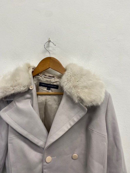 Fabulous French Connection Pea jacket UK 10 Lilac crop GM485