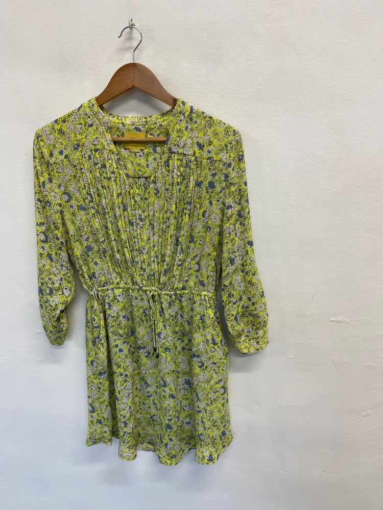 Fabulous Anthropologie Maeve Mini Dress UK S Green floral GM485