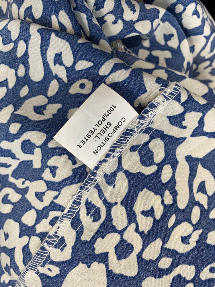 Fabulous Kemi Telford Dress UK S Blue leopard midi GM485