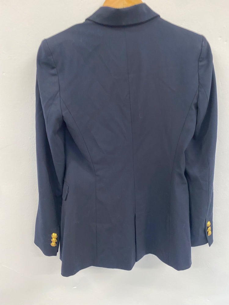Fabulous Zara smart double breasted Blazer UKS Navy Blue GM486