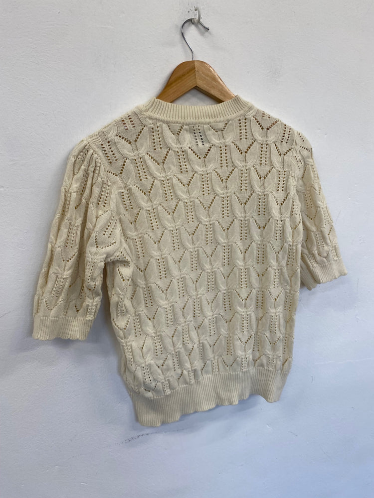 Fabulous Numph crochet retro Sweater UKS Cream SR006