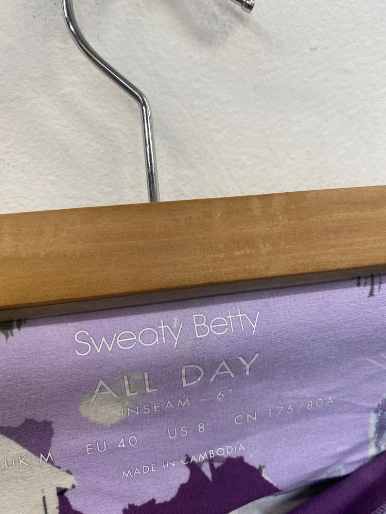 Fabulous Sweaty Betty all Day 6” Shorts UK M Lilac SR006