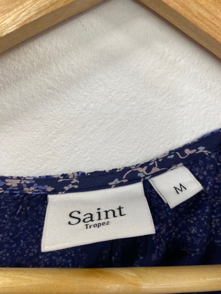 Fabulous Saint Tropez Desiree Maxi Dress UkM Blue boho chic SR006