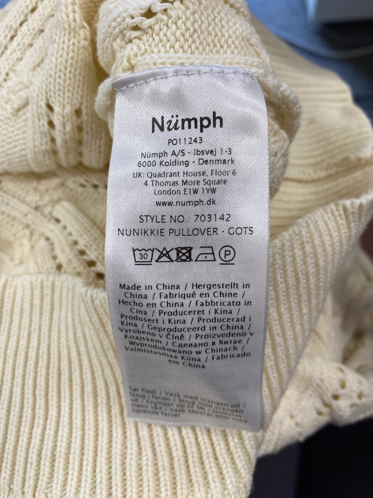 Fabulous Numph crochet retro Sweater UKS Cream SR006