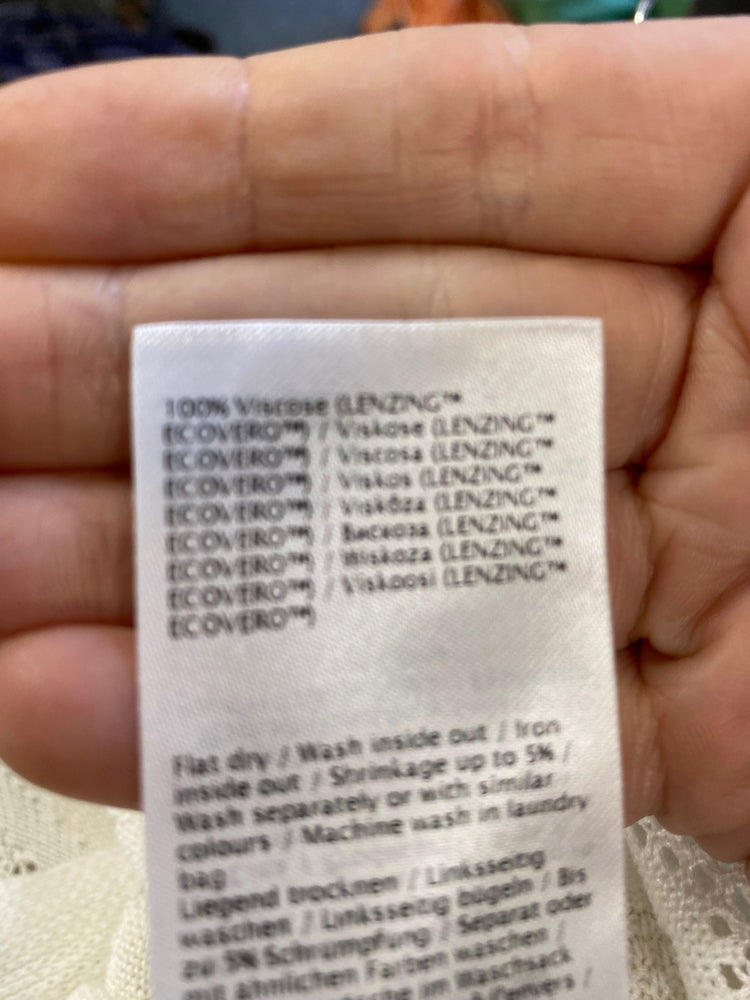 Fabulous Numph crochet fine knit Sweater UKS Cream SR006