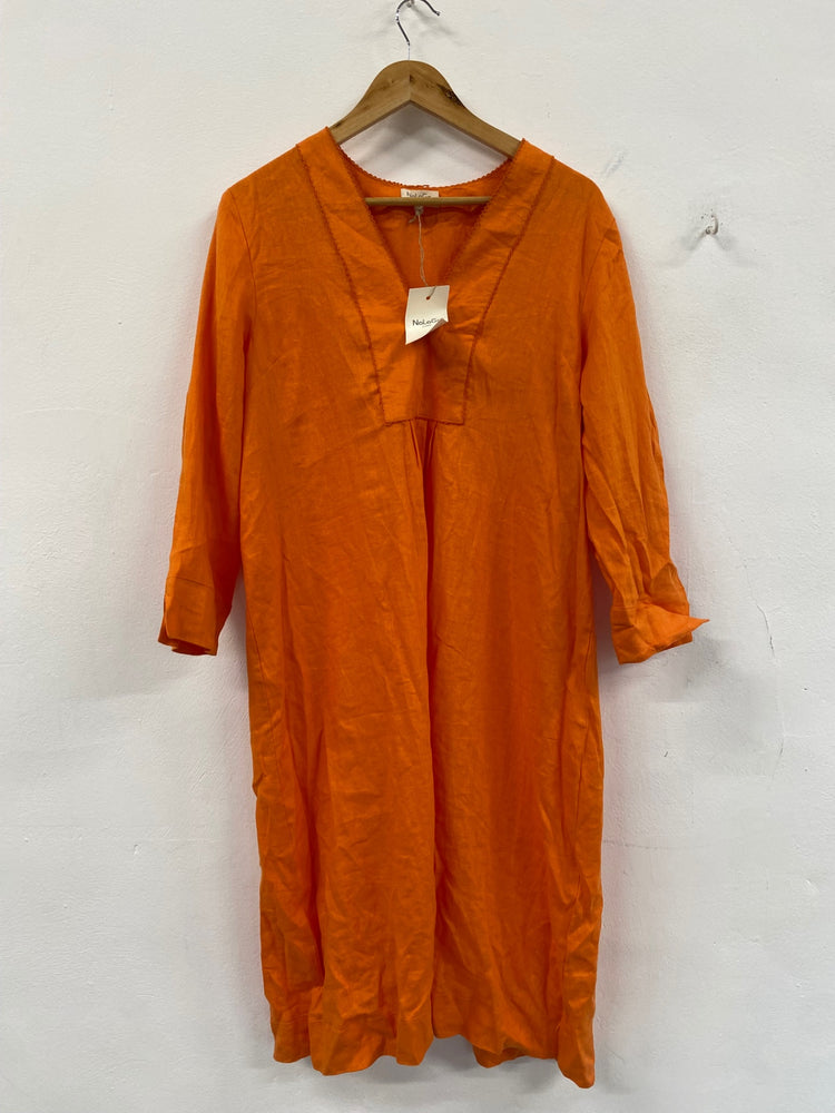Fabulous NoLogo ethnic linen Dress UKS Orange CS001