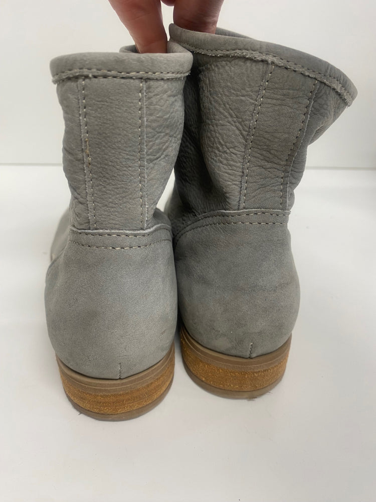 Fabulous Next buttersoft leather suede ankle Boots UK5 petrol Grey AC488