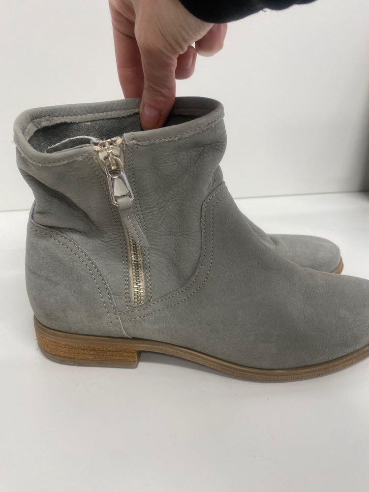 Fabulous Next buttersoft leather suede ankle Boots UK5 petrol Grey AC488