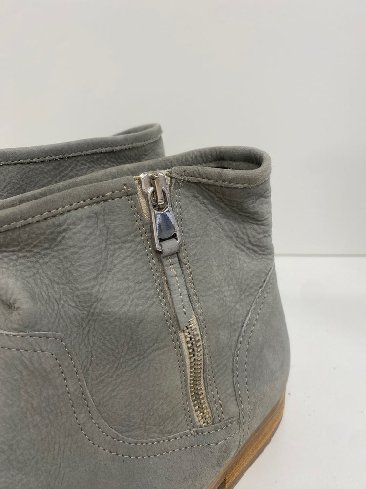 Fabulous Next buttersoft leather suede ankle Boots UK5 petrol Grey AC488