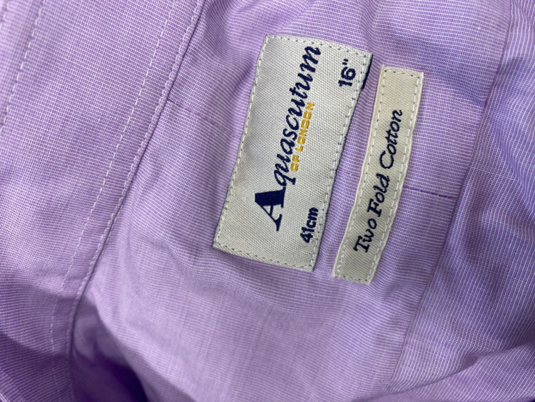 Fabulous Aquascutum two fold cotton Shirt 16" Lilac SW001