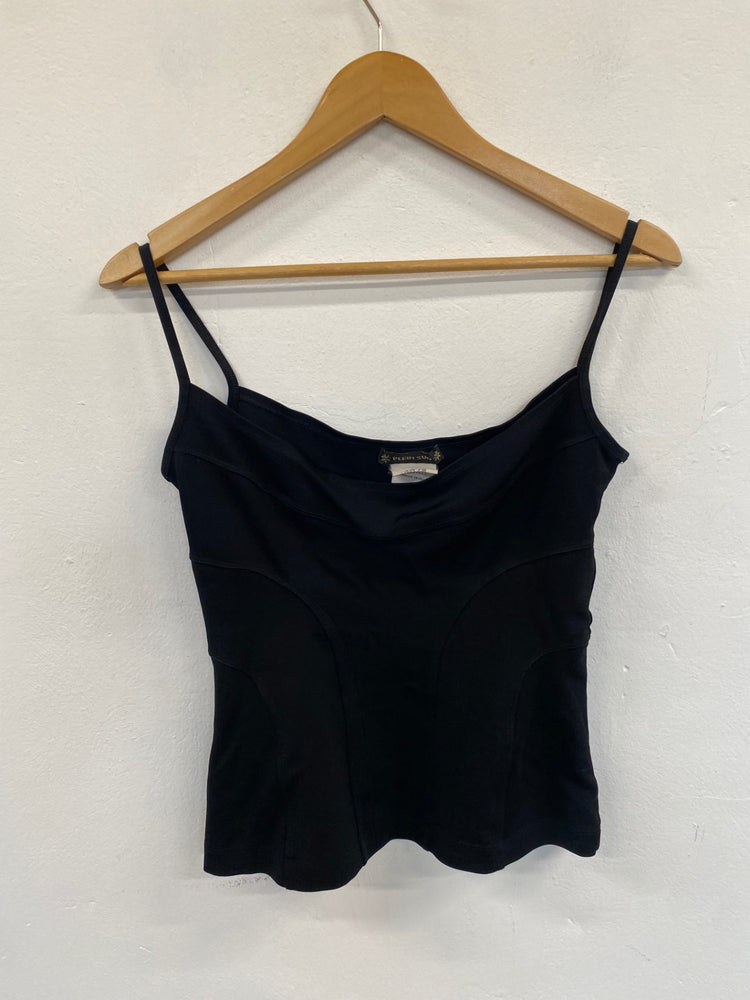 Fabulous Plein Sud corset shaped Top UK12 Black Cami GM143