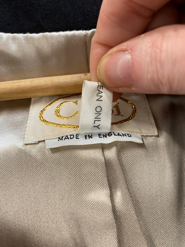 Fabulous CaBi 1980’s dynasty leather suede Rare Blazer Uk10 Beige & Black LS490