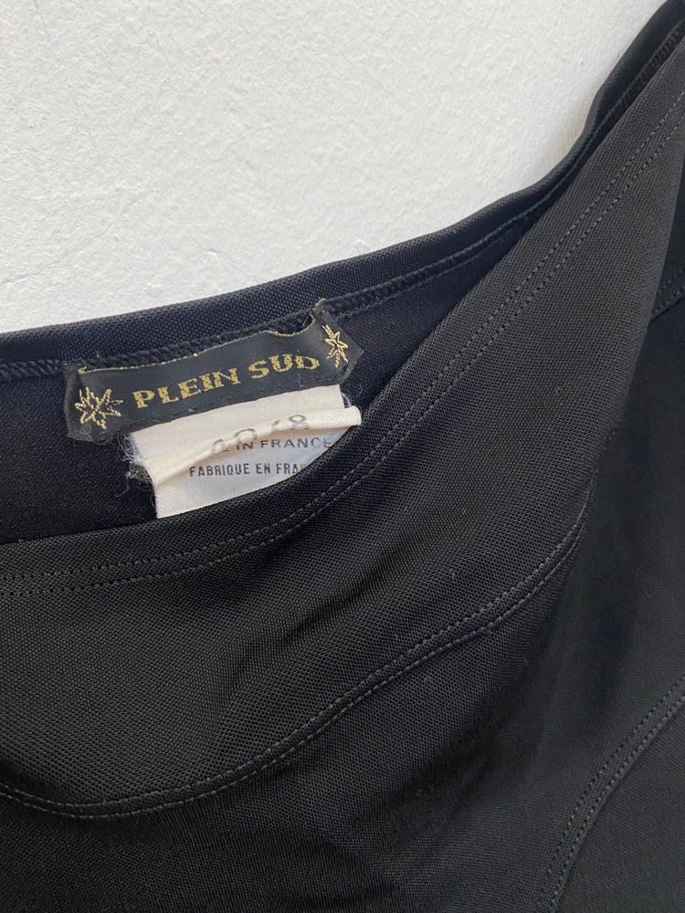 Fabulous Plein Sud corset shaped Top UK12 Black Cami GM143