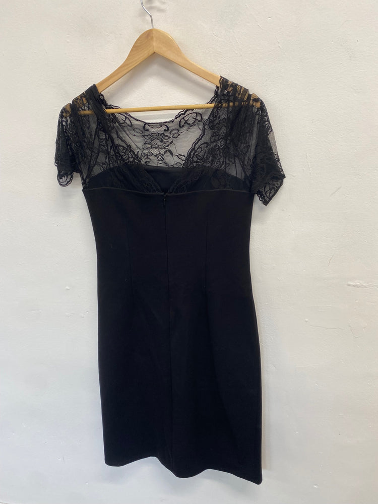 Fabulous Shubette Evening Dress UK 14 Black lace MB489