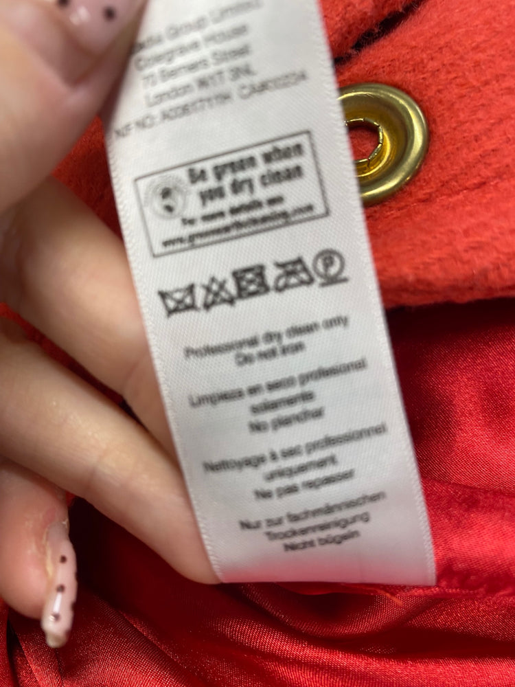 Fabulous Wallis Peacoat UK 14 Red wool blend VG491