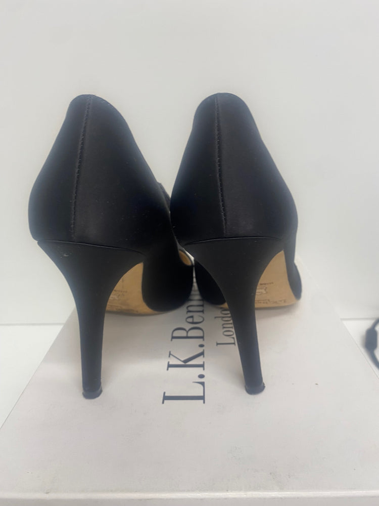 Fabulous Lk Bennett formal court heeled shoes Uk7 Black VG491