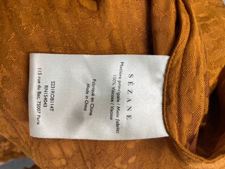 Fabulous Sezane tinsley Midi Dress Uk 10 Bronze MW492