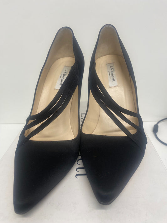 Fabulous Lk Bennett formal court heeled shoes Uk7 Black VG491