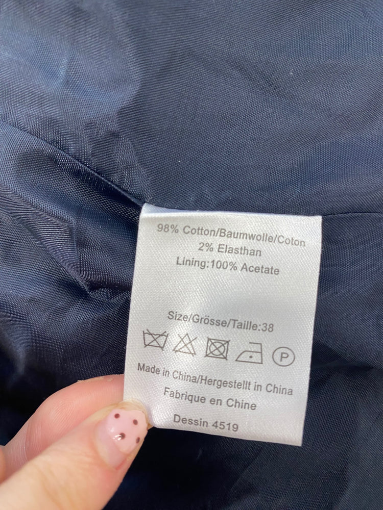 Fabulous Baum und Pferdgarten Blazer UK 10 Navy gold geometric BS001