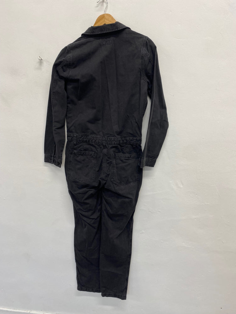 Fabulous Hatford Jumpsuit UK 8 Black denim boiler suit SH493