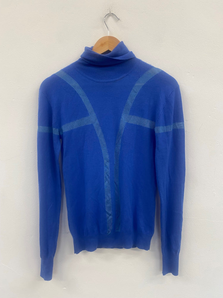 Fabulous Matthew Williamson cashmere blend Sweater UK12 Blue Stunning SH493