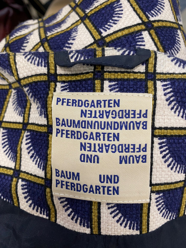 Fabulous Baum und Pferdgarten Blazer UK 10 Navy gold geometric BS001