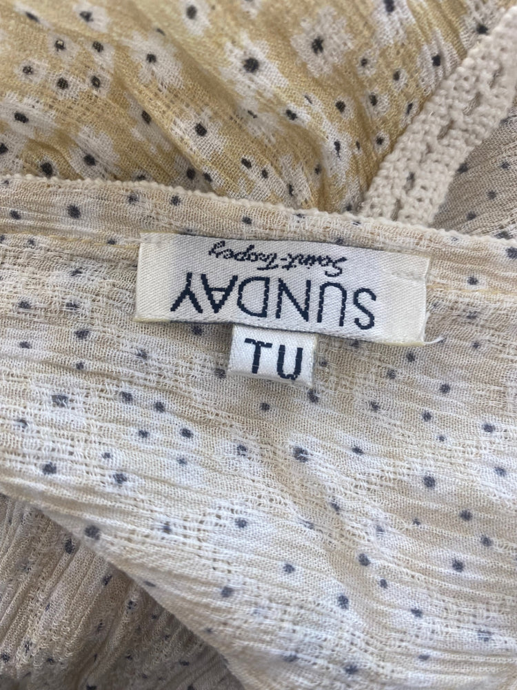 Fabulous Sunday Saint Tropez boho floaty mini Dress One size Beige SH493