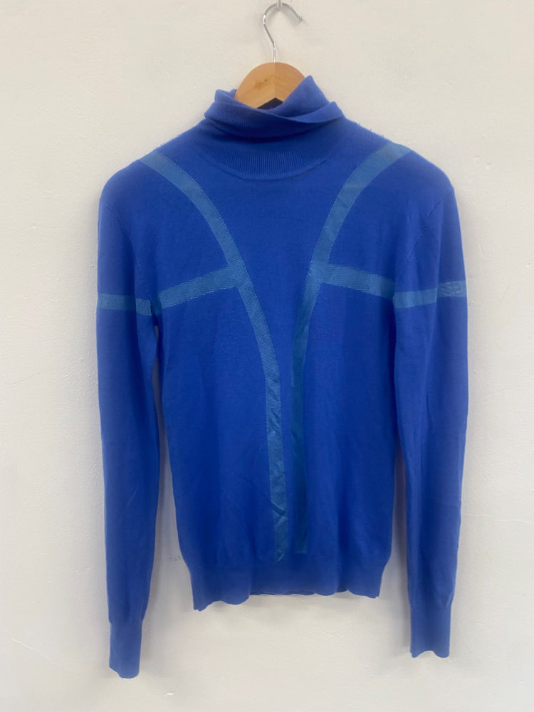 Fabulous Matthew Williamson cashmere blend Sweater UK12 Blue Stunning SH493
